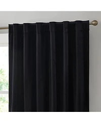 Hlc.me Lopez Velvet Premium Soft Light Filtering Back Tab Rod Pocket Window Treatment Curtain Panels