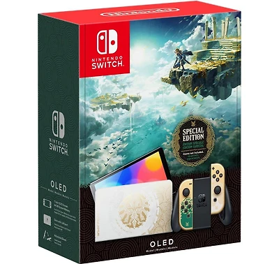 Switch Oled Console - The Legend of Zelda: Tears of the Kingdom Edition - Green