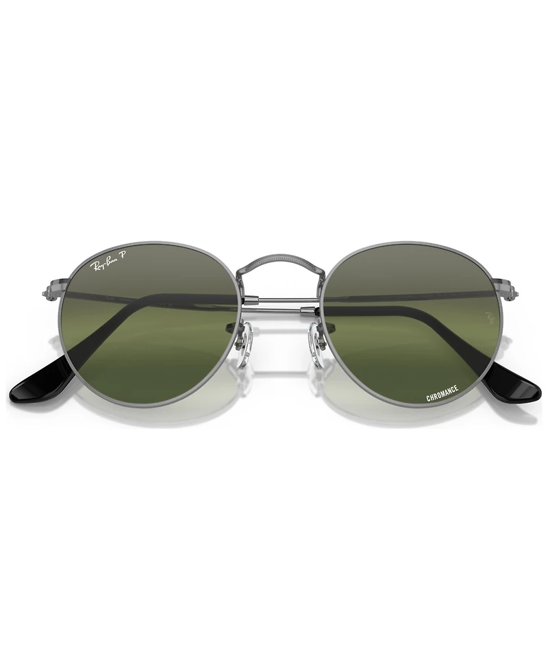 Ray-Ban Men's Round Metal Chromance Polarized Sunglasses, Mirror Gradient RB3447