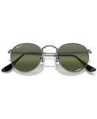 Ray-Ban Men's Round Metal Chromance Polarized Sunglasses, Mirror Gradient RB3447