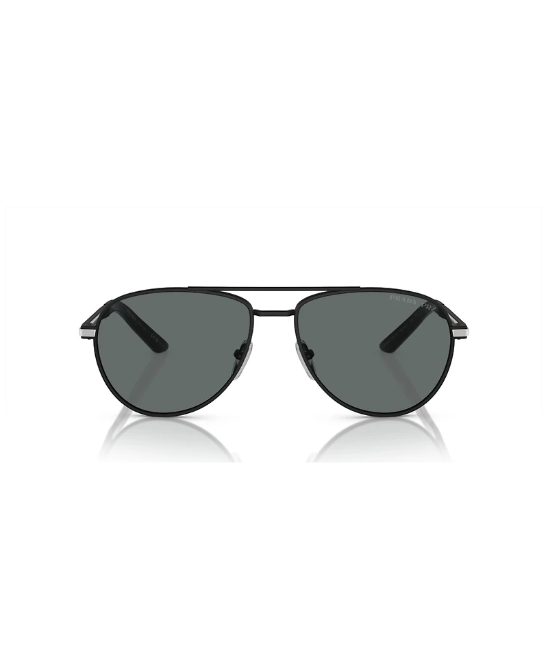 Prada Iconic Plaque Pilot Men's Sunglasses