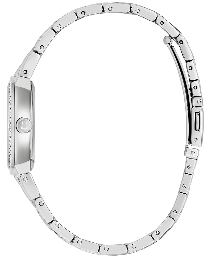 Bulova Women's Classic Crystal Stainless Steel Bracelet Watch Box Set 29mm