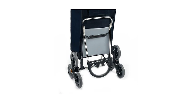 Folding Stair Climbing Shopping Cart with Removable Bag and Handle