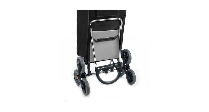 Folding Stair Climbing Shopping Cart with Removable Bag and Handle