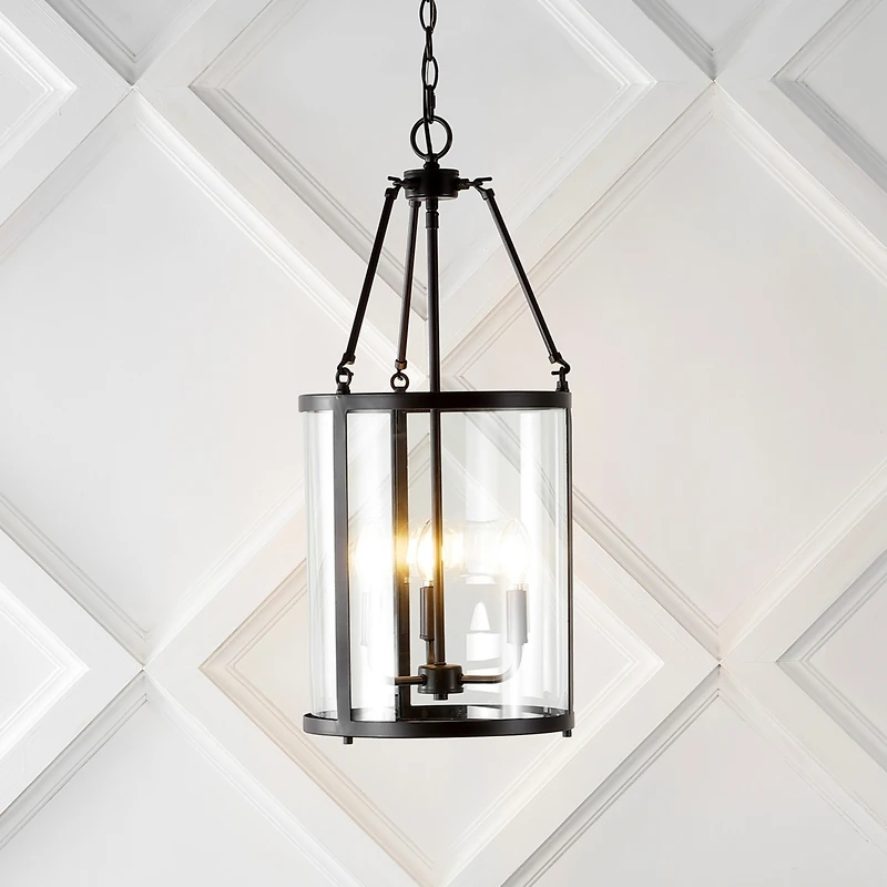 Jonathan Y Kinsley Industrial Farmhouse Iron/Glass Led Pendant Ceiling Light