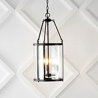 Jonathan Y Kinsley Industrial Farmhouse Iron/Glass Led Pendant Ceiling Light