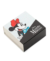 Disney Womens Minnie Mouse Silver Plated Cubic Zirconia Necklace, 16+2"