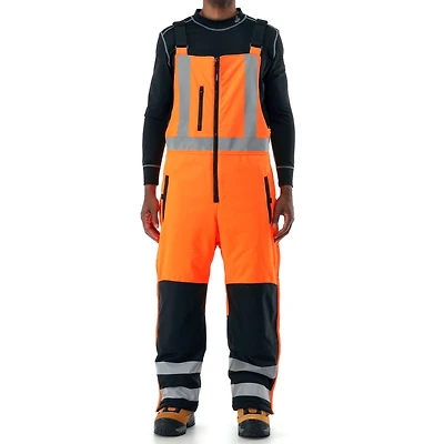 RefrigiWear Big & Tall Men s Hi Vis Insulated Softshell High-Bib Overalls, -20°F (-29°C)