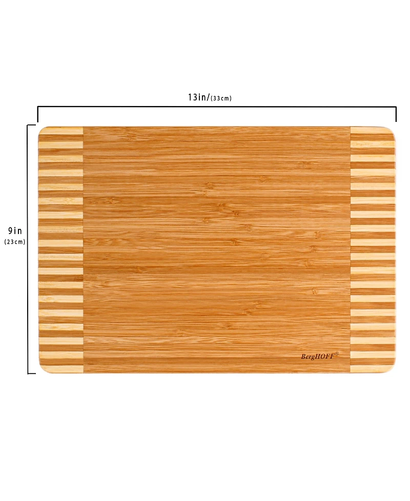 BergHOFF Bamboo 3 Piece Rectangular Two-Toned Board and Aaron Probyn Cheese Knives Set