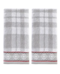 Skl Home Whistler Plaid Cotton 2 Piece Hand Towel Set