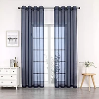 GoodGram Ultra Luxurious Elegant Sheer Grommet Single Curtain Panel