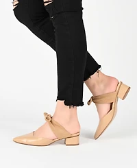 Journee Collection Women's Melora Bow Detail Slip On Mules