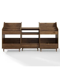 Crosley Furniture Liam 3Pc Medium-Density Fiberboard (Mdf) Record Player Stand And Vinyl Storage Set