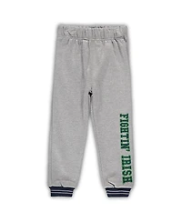 Toddler Boys Colosseum Navy, Heathered Gray Notre Dame Fighting Irish Poppies Hoodie and Sweatpants Set