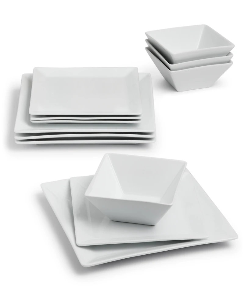 The Cellar Marc 12 Pc. Square Dinnerware Set, Service for 4, Exclusively at Macy's