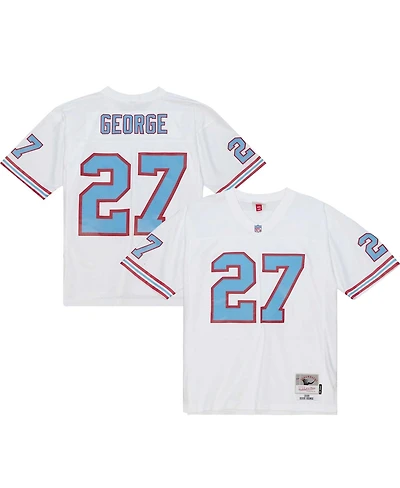 Men's Mitchell & Ness Eddie George White Tennessee Oilers Legacy Replica Jersey