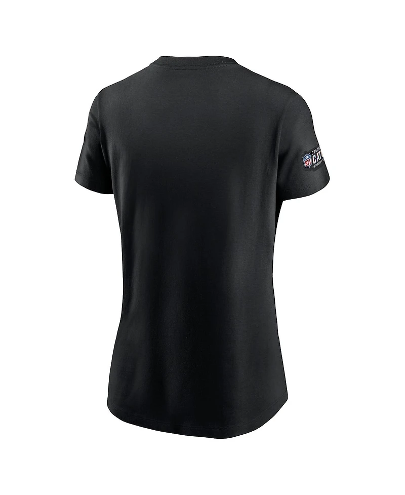 Women's Nike Black Atlanta Falcons 2023 Nfl Crucial Catch Sideline Tri-Blend T-shirt