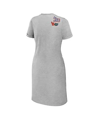 Women's Wear by Erin Andrews Heather Gray Florida Gators Knotted T-shirt Dress