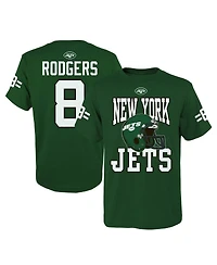 Big Boys Aaron Rodgers Green New York Jets Helmet T-shirt