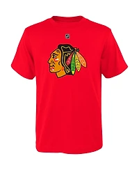 Big Boys Connor Bedard Red Chicago Blackhawks Name and Number T-shirt
