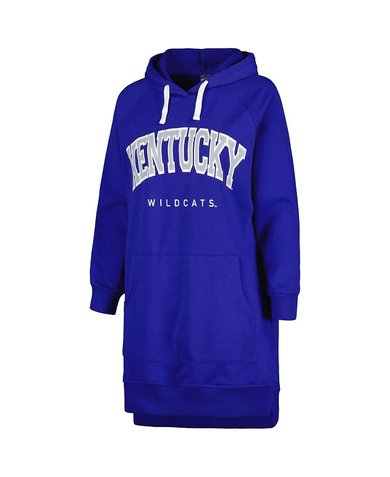 Women's Gameday Couture Royal Kentucky Wildcats Take a Knee Raglan Hooded Sweatshirt Dress
