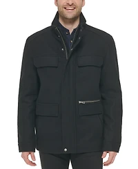 Cole Haan Men's Melton Wool Multi-Pocket Field Coat