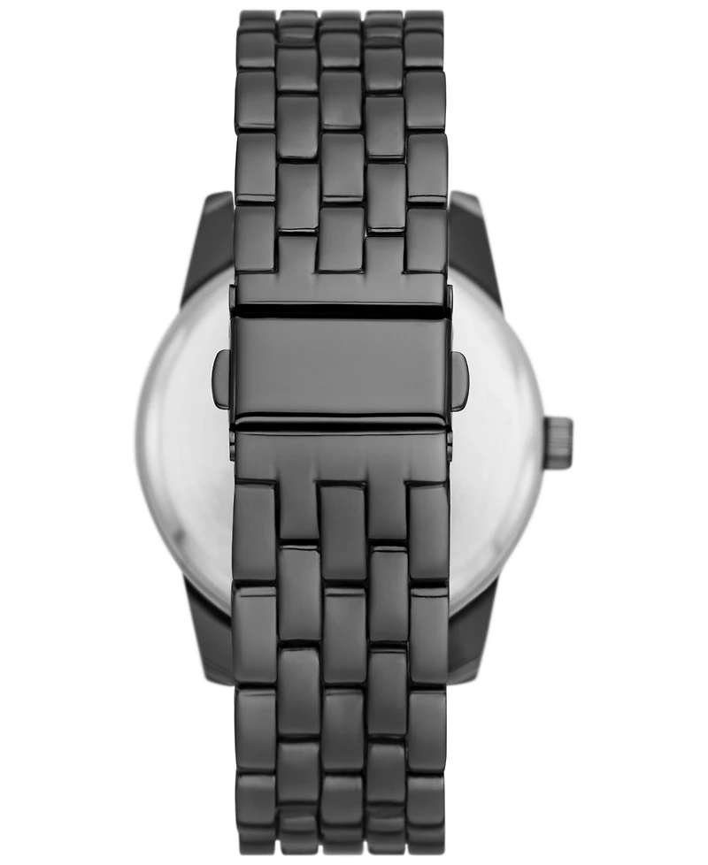 Folio Men's Quartz Three Hand Gunmetal Alloy Watch 42mm, Gift Set