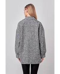 Women's Tweed Shirt Jacket
