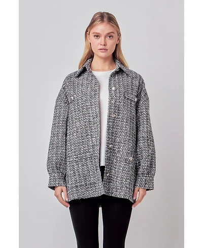 Women's Tweed Shirt Jacket