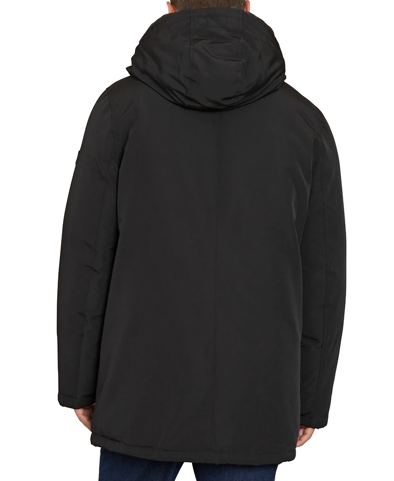 Sam Edelman Men's Three-Quarter Hooded Parka Coat