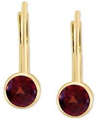 Effy Garnet Leverback Drop Earrings (1/2 ct. t.w.) in 14k Gold (Also available in Peridot, Blue Topaz, Citrine, and Amethyst)