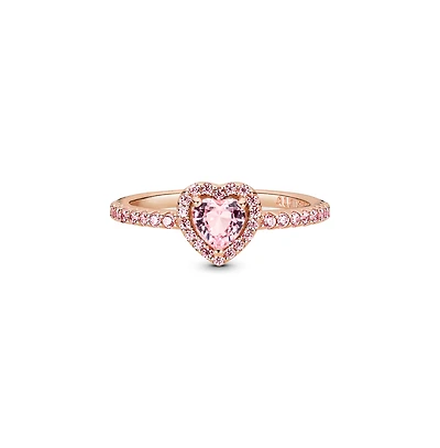 Pandora Cubic Zirconia Timeless Sparkling Elevated Heart Ring