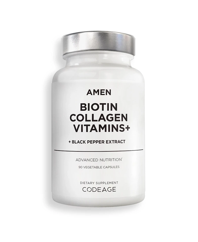 Amen Biotin Collagen Vitamins+ 10,000 mcg Biotin Supplement