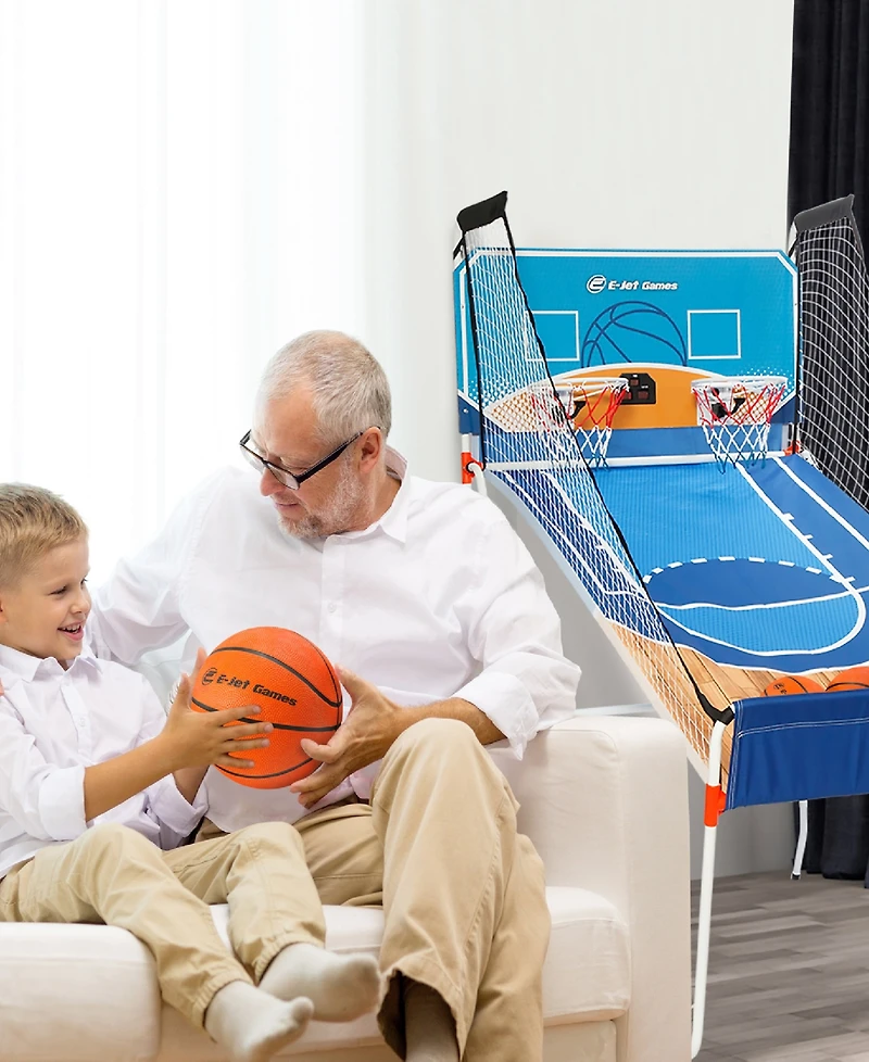 E-jet Games Basketball Arcade Game, Basketball Gifts for Boys Girls, Children Teens Adults, Dual Shot 16 in 1 Games, Birthday Christmas Party