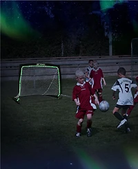 Net Playz Backyard Soccer Goal, Light Up Soccer Goals Gift, Glow in The Dark, Portable Pop-up Football Goals for Kids Teens Youth