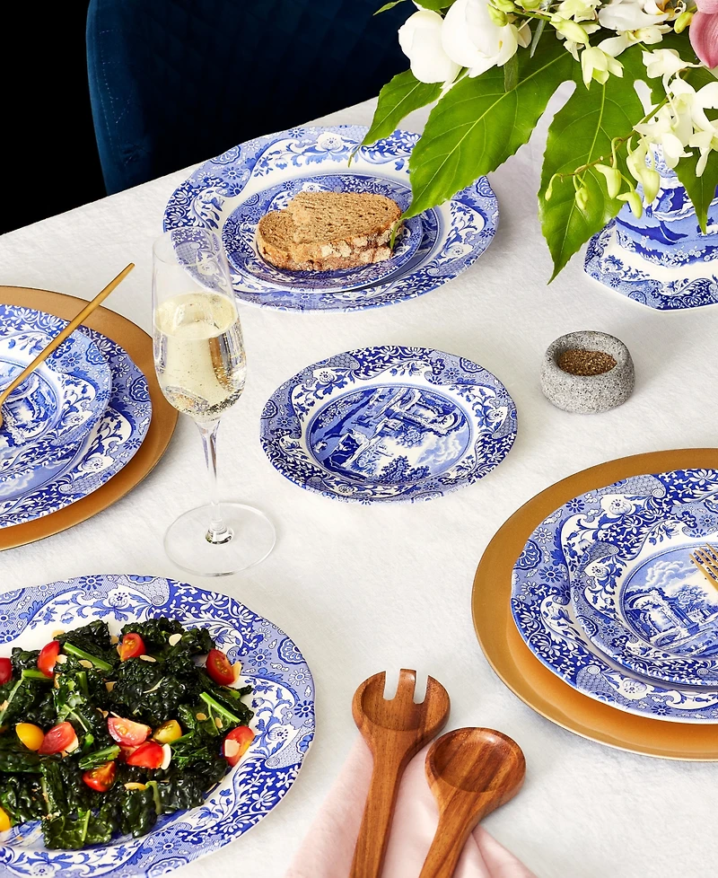 Spode Blue Italian Gravy Boat & Stand