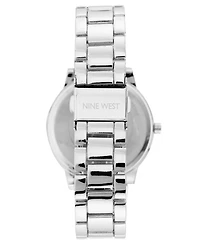 Nine West Women's Quartz Silver-Tone Alloy Link Bracelet Watch, 36mm