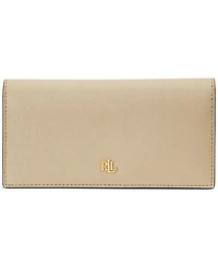 Lauren Ralph Crosshatch Leather Slim Snapped-Closure Wallet