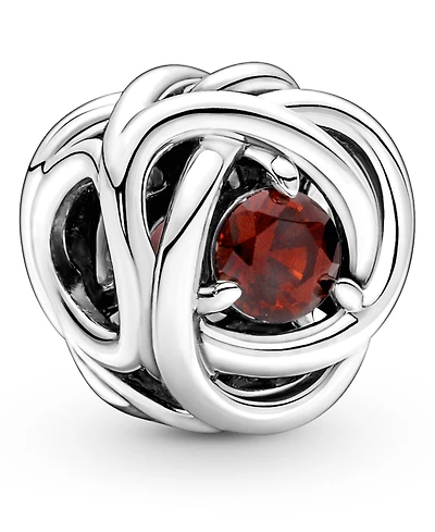 Pandora Birthstone Crystals Eternity Circle Charm - Red/Garnet