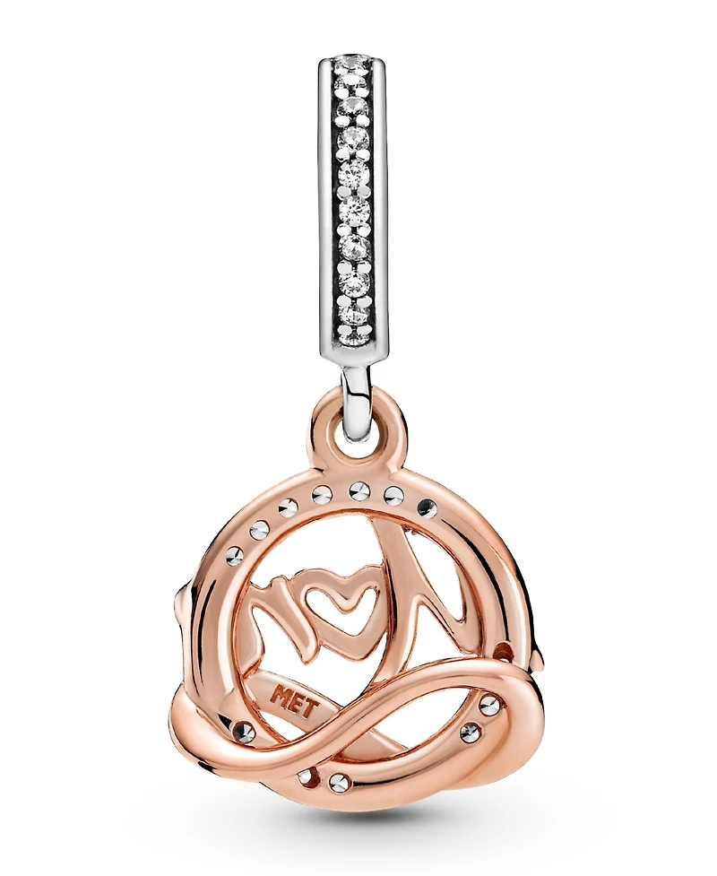 Pandora Cubic Zirconia Two-Tone Mom Dangle Charm