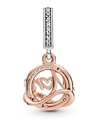 Pandora Cubic Zirconia Two-Tone Mom Dangle Charm