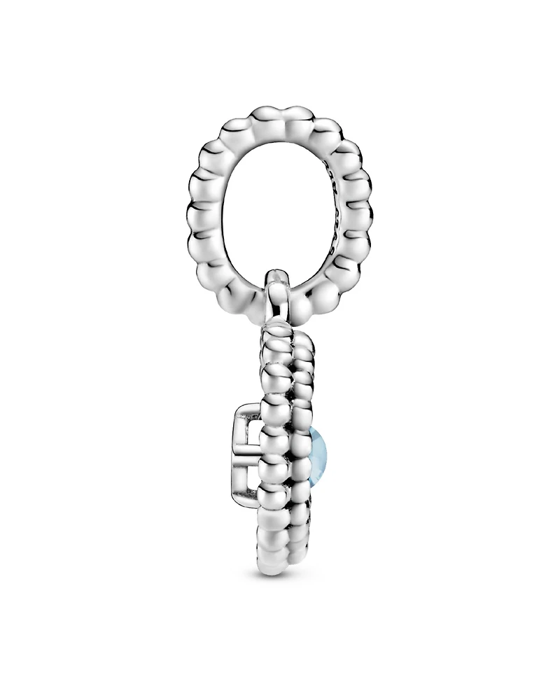 Birthstone Crystals Beaded Heart Dangle Charm