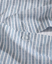 Eddie Bauer Ticking Stripe Cotton Percale Piece Duvet Cover Set