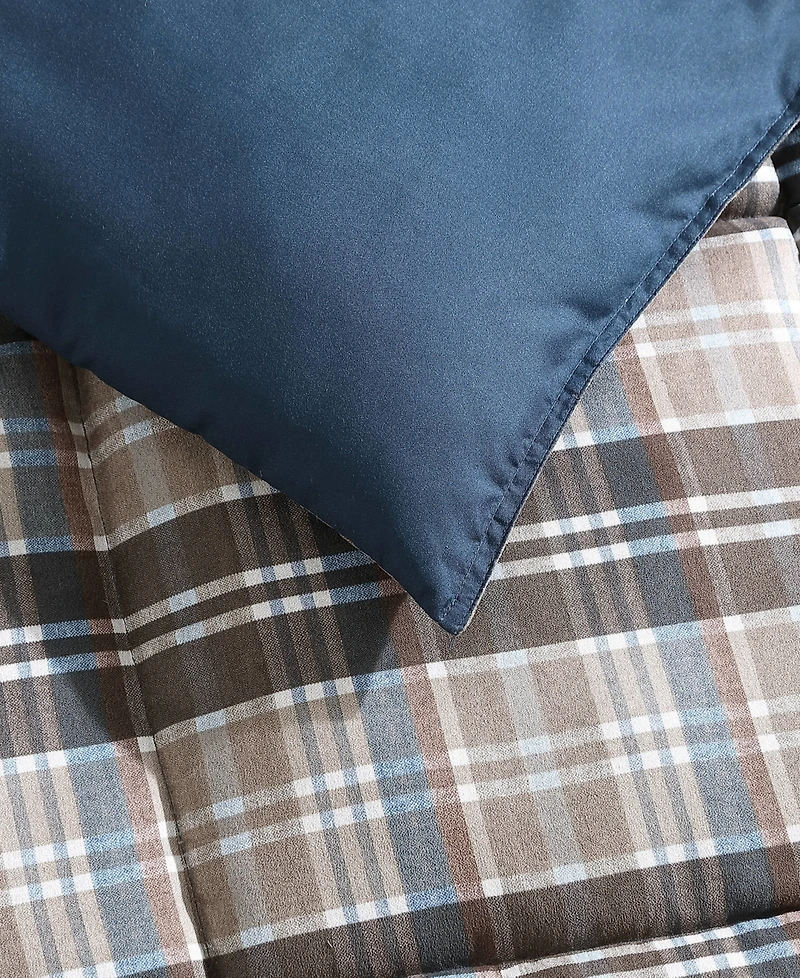 Eddie Bauer Rugged Plaid Microsuede Reversible Comforter Set