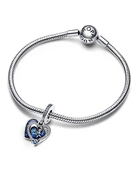 Pandora Mixed Stone Celestial Shooting Star Heart Double Dangle Charm