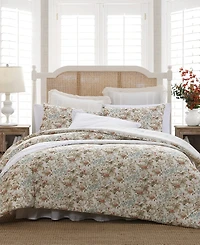 Laura Ashley Bramble Floral Cotton Reversible -Piece Comforter Set