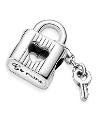 Pandora Sterling Silver Padlock Heart Key Charm