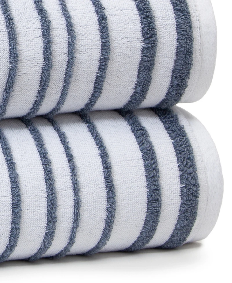 Cassadecor Urbane Stripe Cotton Wash Towel, 13" x