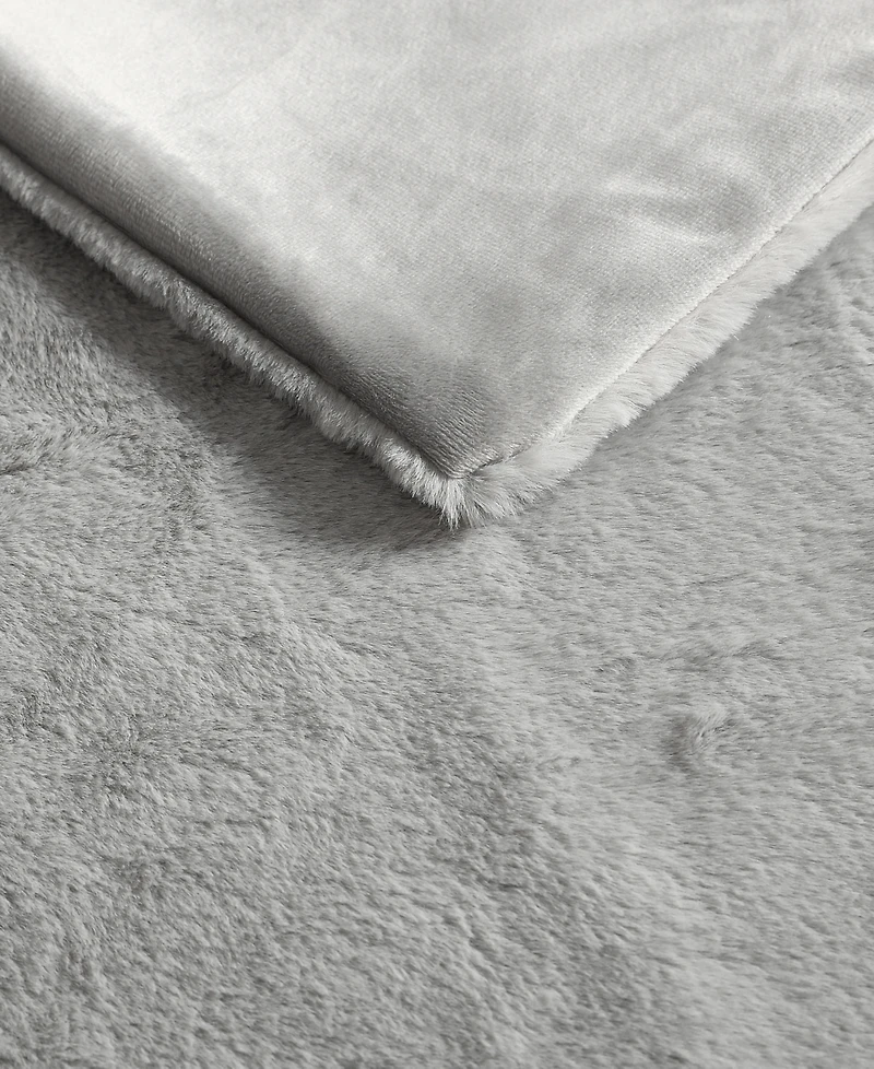 Kenneth Cole Reaction Solid Faux Fur Throw, 60x50