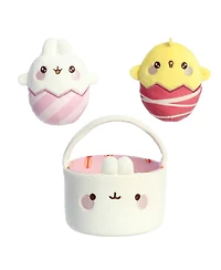 Aurora Small Easter Basket Molang Playful Plush Toy White 6"